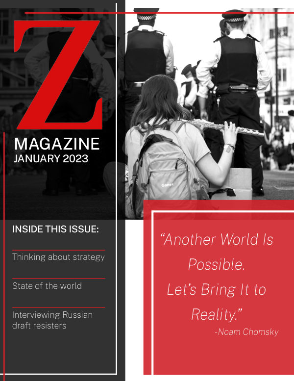Z Magazine January 2023 cover