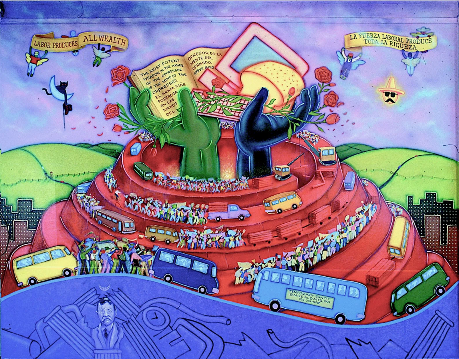 Labor #4Liberation, Part 2 mural Dedicated to temporary workers