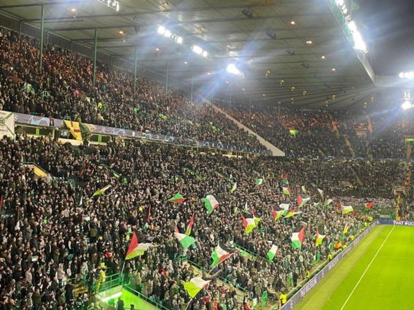 Celtic Football Supporters Defy Clampdown to Show Solidarity With Palestinians in Gaza
