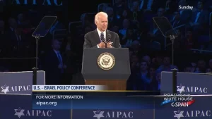 Photo of Joe Biden at AIPAC