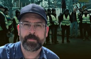 Rasmus Hästbacka, member of SAC / Syndicalist construction workers. Photo: Private / Volodya Vagner