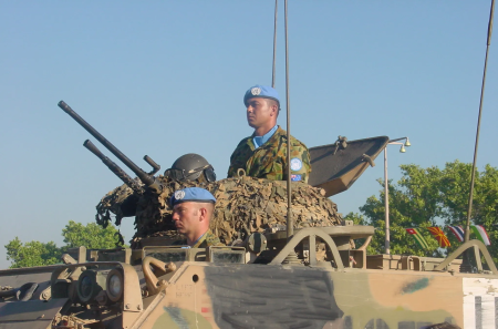 Palestine ā The Lessons of East Timor United Nations peacekeepers in East Timor in May 2002, from the United Nations Mission of Support to East Timor (UNMISET). The UN peacekeepers had just replaced a 22-nation regional military force led by Australia, INTERFET, the International Force East Timor. INTERFET was a non-UN military force that was rapidly assembled and inserted into East Timor in September 1999 to end the escalating bloodletting and destruction of Indonesia's occupation forces. (Photo: Courtesy of Geoffrey C. Gunn)