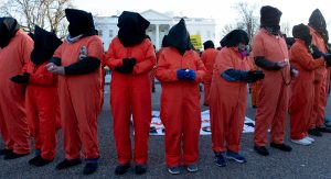Protest in front of the White House on the 17th anniversary of Guantanamo Bay, 1/11/19