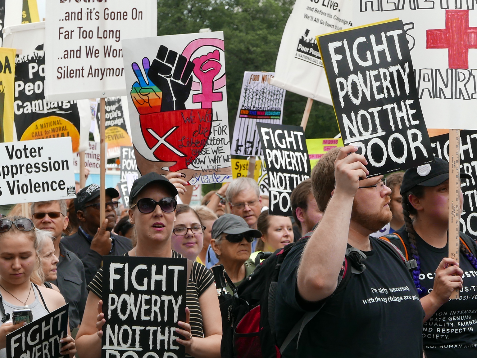 You Only Get What You’re Organized to Take Photo of a rally against poverty