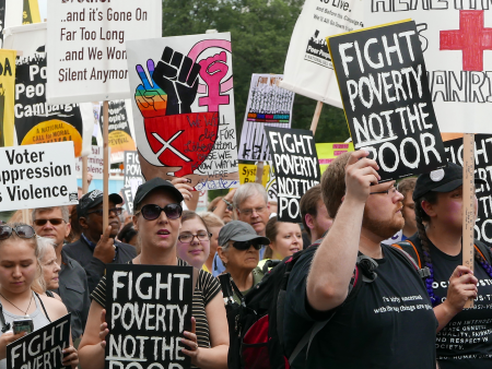 There Is No Radical Transformation In The US Without Poor People In The Forefront Photo of a rally against poverty