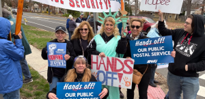 Photo of an American Postal Workers Union rally
