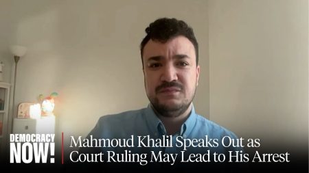 Palestinian Activist Mahmoud Khalil Speaks Out as New Ruling Could Lead to His Rearrest, Deportation