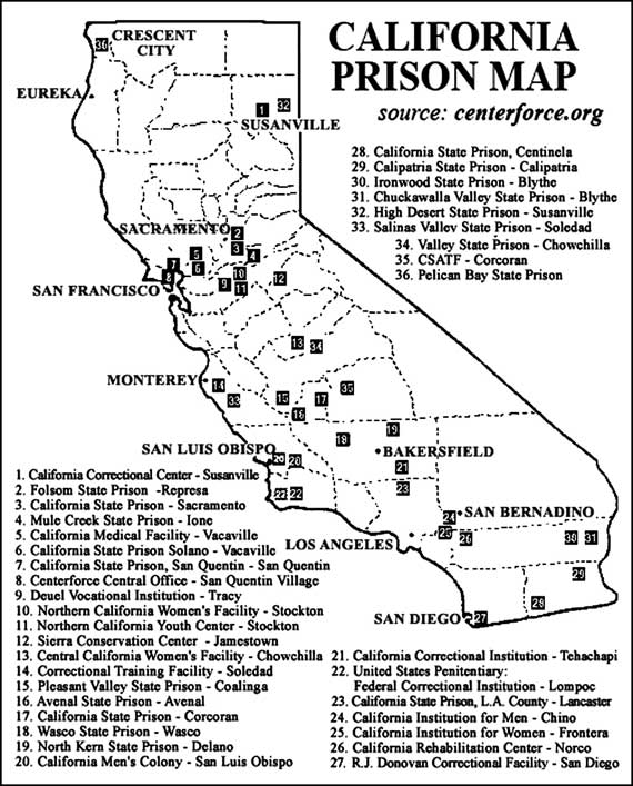 Tehachapi State Prison Map